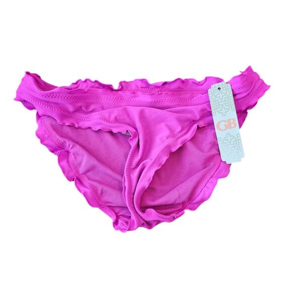 GB Gianni Bini Womens Sz M Bikini Swimsuit Bottom Cheeky Purple NEW - Picture 1 of 4